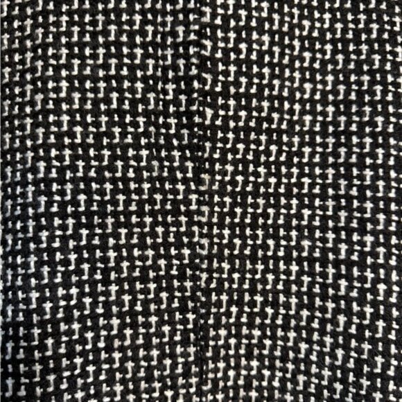 Sandro Tweed Moto Jacket Black & White Size L - Picture 4 of 11